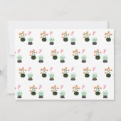 Wicklerisch Niedliche Green Hexe Halloween Geburts Einladung (Rückseite)