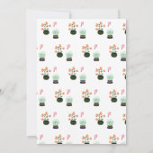 Wicklerisch Niedliche Grüne Hexe Halloween Geburts Einladung (Rückseite)