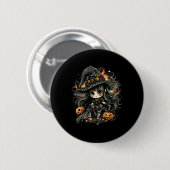 Wicklerisch verzaubert Halloween Art Button (Vorne & Hinten)