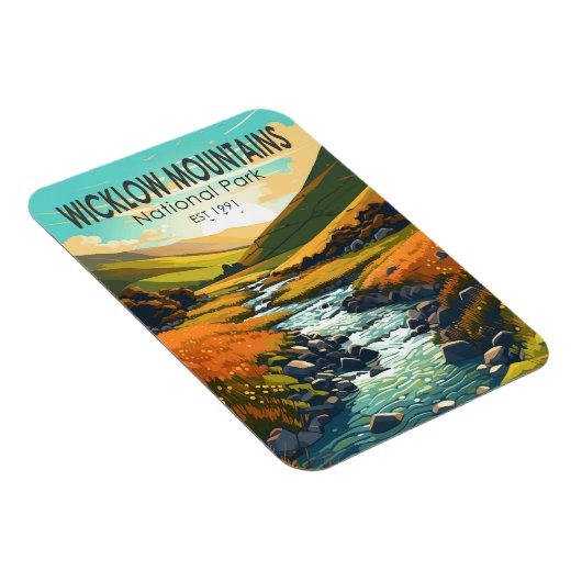 Wicklow Mountains National Park Irland Fluss Art Magnet (Rechte Seite)