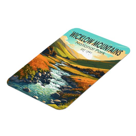Wicklow Mountains National Park Irland Fluss Art Magnet (Linke Seite)