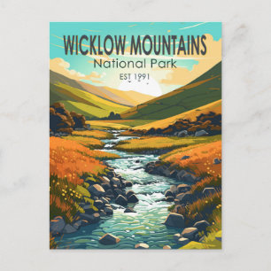 Wicklow Mountains National Park Irland Fluss Art Postkarte