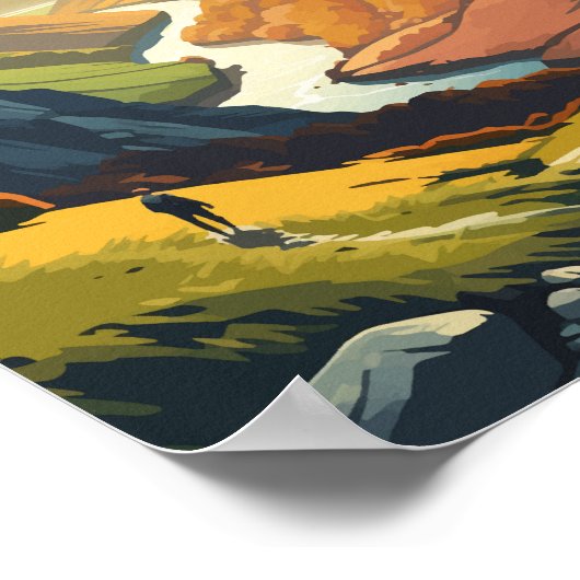 Wicklow Mountains National Park Irland Reisen Art Poster (Ecke)