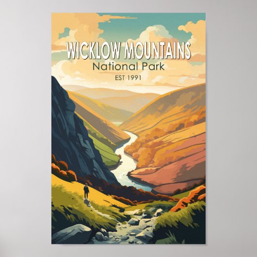 Wicklow Mountains National Park Irland Reisen Art Poster (Vorne)