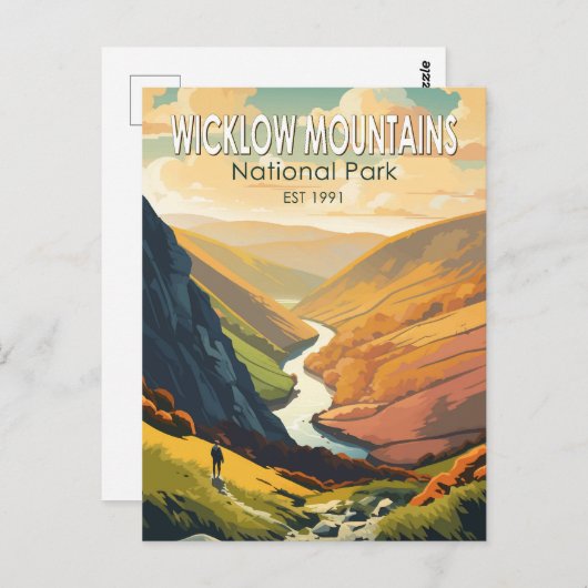 Wicklow Mountains National Park Irland Reisen Art Postkarte (Vorne/Hinten)