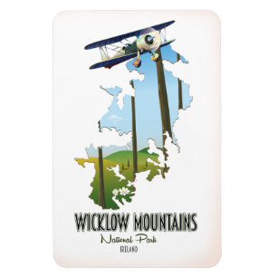 Wicklow-Mountains-Nationalpark Irland Karte Magnet