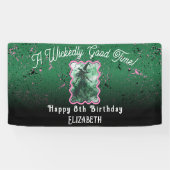 Wickly Good Time Hexe Zeichnete kleine Geburtstage Banner (Horizontal)