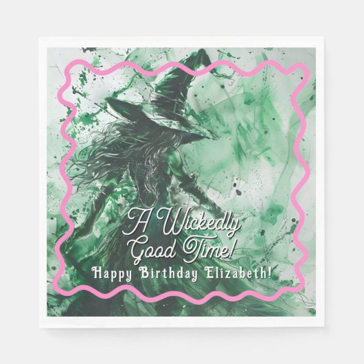 Wickly Good Time Personalisiert Happy Birthday Serviette (Vorderseite)