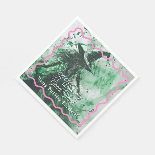 Wickly Good Time Personalisiert Happy Birthday Serviette (Ecke)