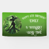 Wickly gut gestrichen Hexe jedes Alters Geburtstag Banner (Horizontal)
