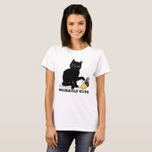 Wickly Niedlich Black Cat T-Shirt (Vorne ganz)