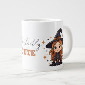 Wickly Niedlich Halloween Hexe | Spooky Adorable Jumbo-Tasse (Vorderseite Rechts)