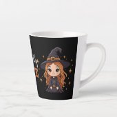 Wickly Niedlich Halloween Hexe | Spooky Adorable Milchtasse (Rechts)