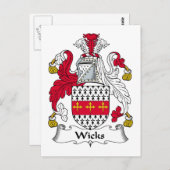Wicks-Familienwappen Postkarte (Vorne/Hinten)