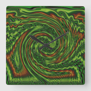 Wickte Drehung Quadratische Wanduhr