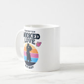 Wickte Liebe | Liebe in jedem Schlag meines Herzen Kaffeetasse (Vorderseite Links)