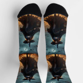 "Wickte Nacht: Beängstigende Halloween-Hexe und ih Socken (Oben)