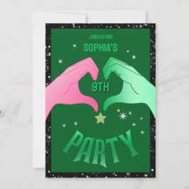 Wickwiederholt Fun Birthday Party Green Pink Glind Ankündigung