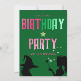 Wickwiederholt Fun Birthday Party Green Pink Glind Einladung