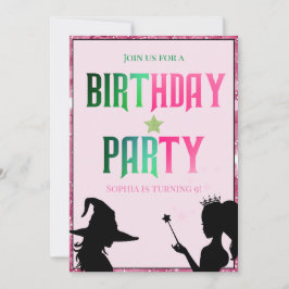 Wickwiederholt Fun Birthday Party Green Pink Glind Einladung