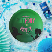 Wickwiederholt Fun Birthday Party Green Pink Glind Pappteller (Party)