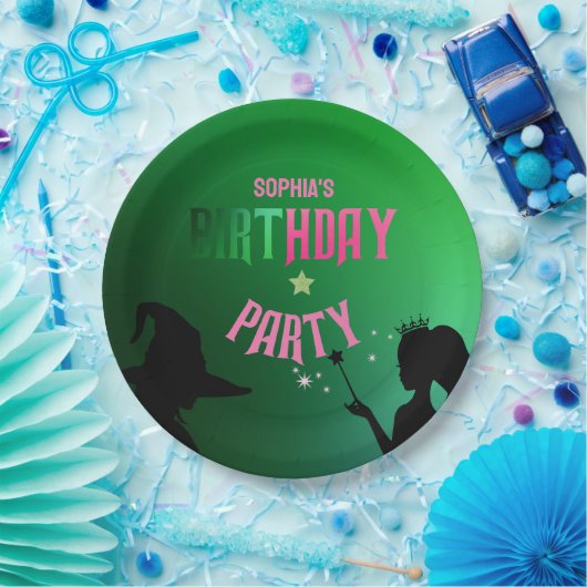 Wickwiederholt Fun Birthday Party Green Pink Glind Pappteller (Party)