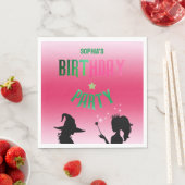 Wickwiederholt Fun Birthday Party Green Pink Glind Serviette (Beispiel)