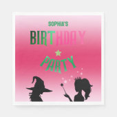 Wickwiederholt Fun Birthday Party Green Pink Glind Serviette (Vorderseite)
