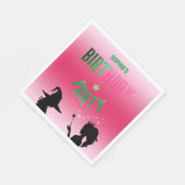 Wickwiederholt Fun Birthday Party Green Pink Glind Serviette (Ecke)