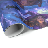 Wickwiederholt Fun Halloween Hexe Geschenkpapier (Rolleneckpunkt)