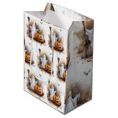 Wickwiederholt Fun Halloween Hexe Mittlere Geschenktüte (Vorderseite Schrägansicht)