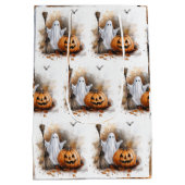 Wickwiederholt Fun Halloween Hexe Mittlere Geschenktüte (Rückseite)