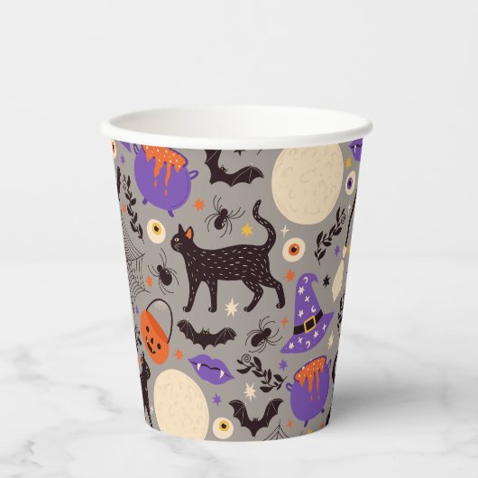 Wickwiederholt Fun Halloween-Party Pappbecher (Vorderseite)