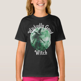 Wickwiederholt Good Hexe Green Hexe Zeichnend T-Shirt