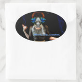 Wickwiederholt Magical Ovaler Aufkleber (Tasche)