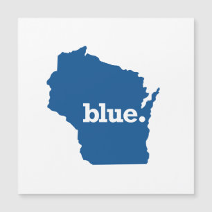 WICONSIN BLAUE STAAT MAGNETKARTE