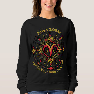 Widder 2026 Zodiac Mandala | Feuerzeichen Astrolog Sweatshirt
