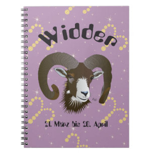 Widder 21. März bis 20. April Notizheft Notizblock