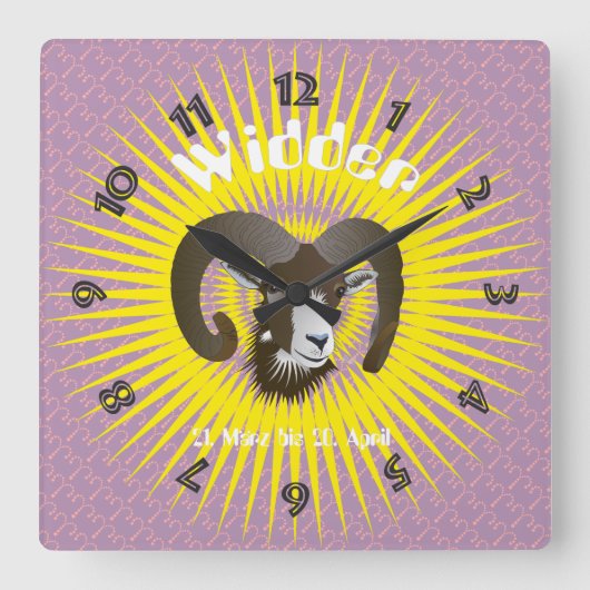 Widder 21. März bis 20. April Uhr (Vorderseite)