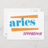 Widder-Aqua Postkarte (Vorne/Hinten)