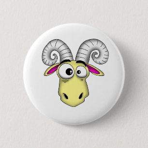 Widder-Cartoon Button