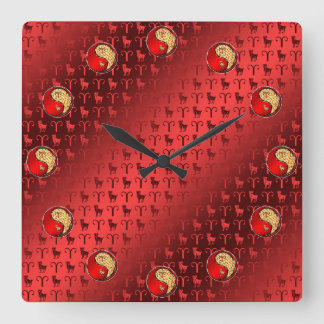 Widder das Lamm Quadratische Wanduhr