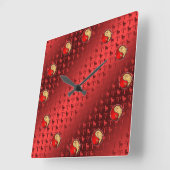 Widder das Lamm Quadratische Wanduhr (Winkel)