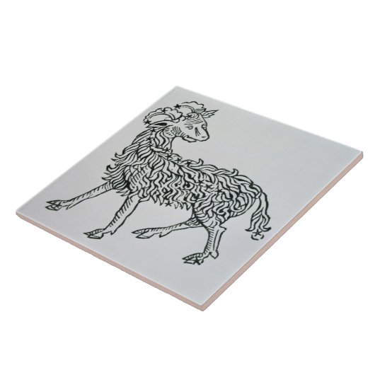 Widder (das RAM) eine Illustration vom 'Poeticon Fliese (Seite)