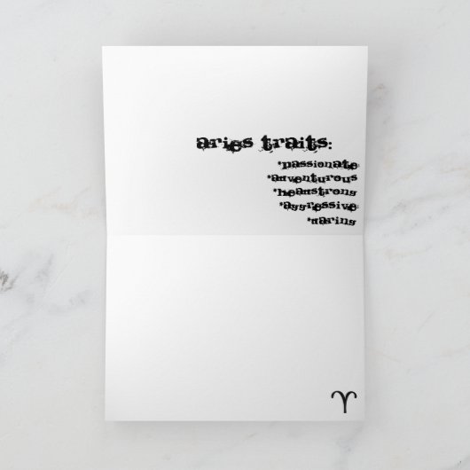 Widder, das RAM Karte (Innenseite)