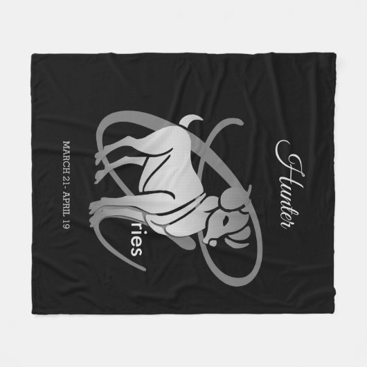 Widder das RAM - Tierkreis-Zeichen Fleecedecke (Vorderseite (Horizontal))