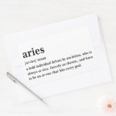 Widder Definition Ästhetik Astrologie Geschenk Rechteckiger Aufkleber (Umschlag)