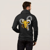 Widder der der RAM-Tierkreisastrologiehoodie der Hoodie (Schwarz voll)