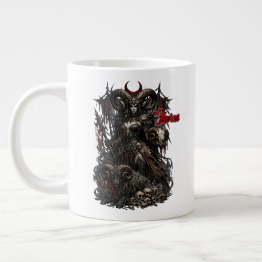 Widder — Der Gehörnte Vorbote Jumbo-Tasse (Links)