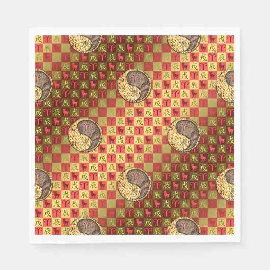 Widder & Erddrache Serviette (Vorderseite)